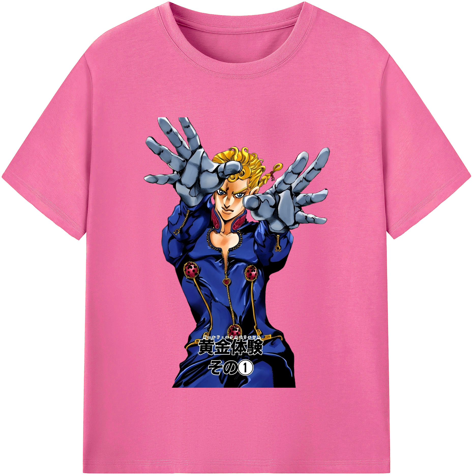 （画像用） ジョジョの奇妙な冒険 ジョルノ?ジョバァーナ JoJo's Bizarre Adventure Giorno Giovanna レディースカジュアルプリントTシャツ（綿100％）